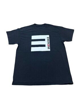Vintage Eminem Logo T Shirt Black Y2K
